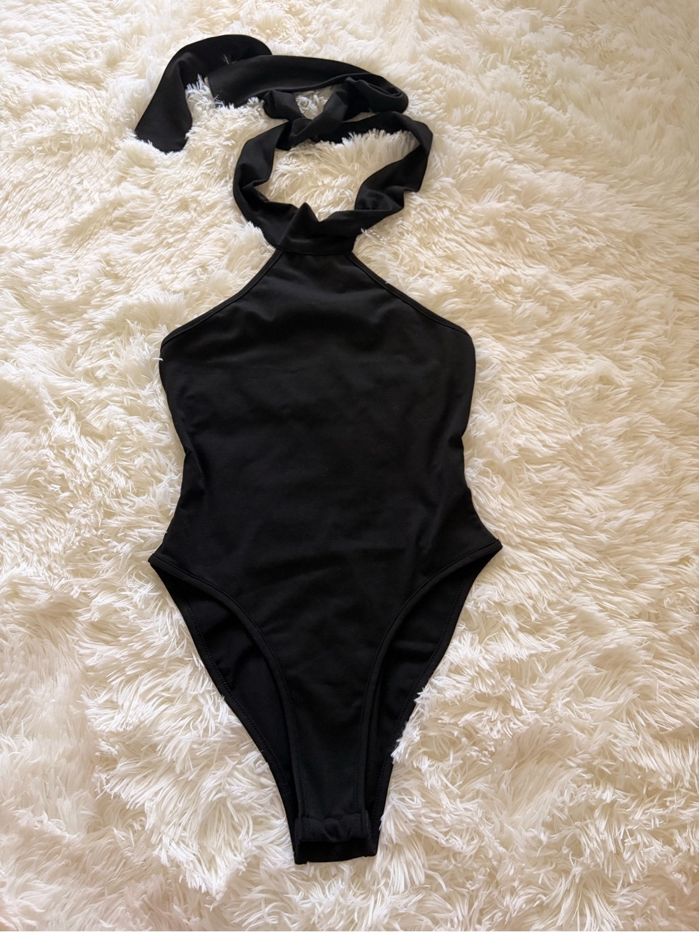 Black Halter Bodysuit